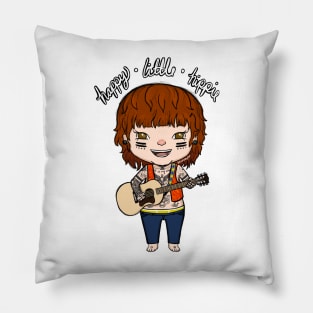 Happy Little Hippie Doodle Pillow