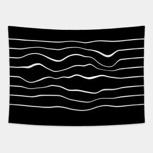 Wiggly Lines Minimal Design (Line Art Collection) Tapestry