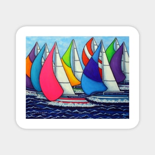 Rainbow Racing Regatta Magnet