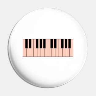 Piano keyboard peach - pianist Pin