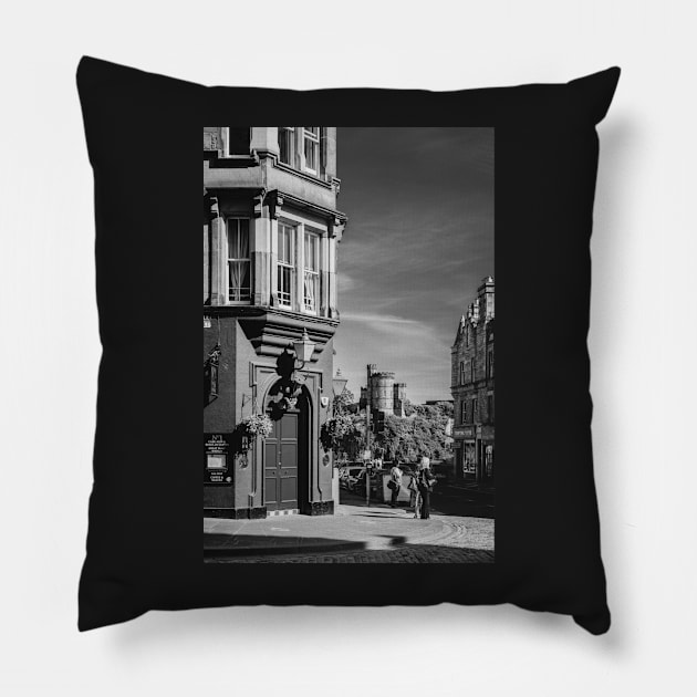 Morning on the High Street Pillow by Errne