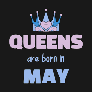 Queens are born in May birthday celebration purple T-Shirt