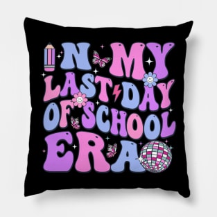 In My Last Day Of School Era Groovy Teacher Student Kids Pillow