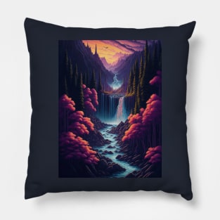 water fall t-shirt Pillow