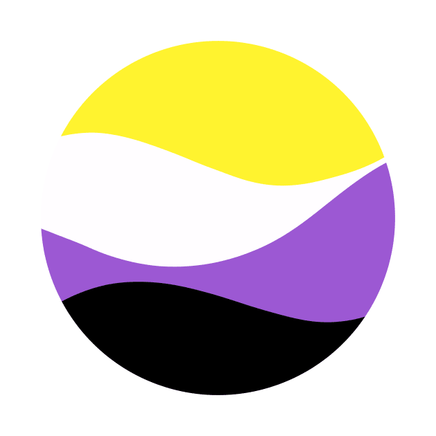 Nonbinary Waves Circle by JustGottaDraw