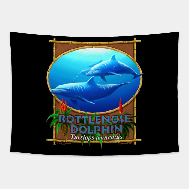 Bottlenose Dolphin Tapestry by StephenBibbArt