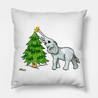 2013 Holiday ATC 11 - Christmas Tree and Elephant Pillow