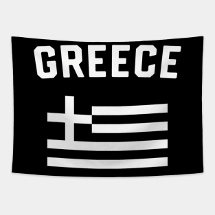 I Love Greece Minimalist Greek Flag Tapestry