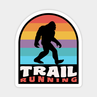 Trail Running Bigfoot Sasquatch Trail Runner Ultra Running Magnet