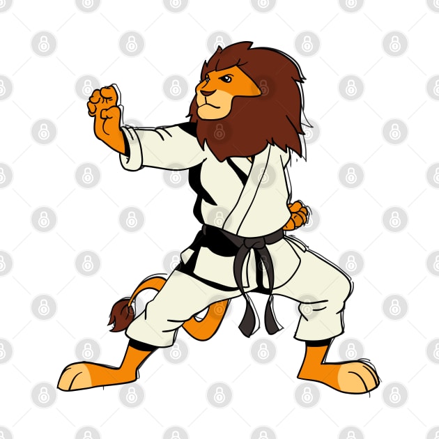 Comic lion does karate by Modern Medieval Design