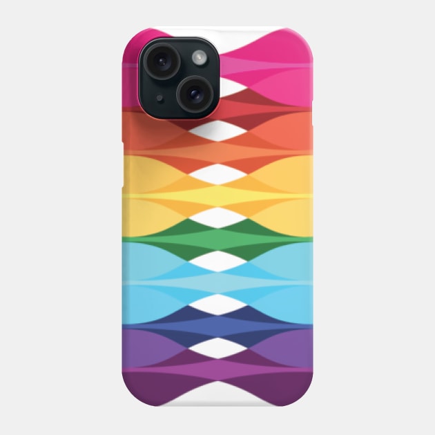 Mid-Century Rainbow Organic Shapes Phone Case by PSCSCo