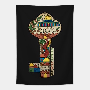 Palestinian Key of Return, Palestine Freedom Human Rights Support Design Tapestry