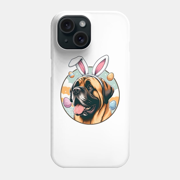 Spanish Mastiff Celebrates Easter with Bunny Ears Phone Case by ArtRUs