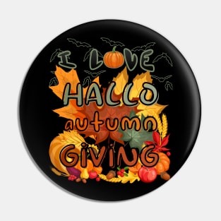 I Love Hallo-Autumn-Giving Pin