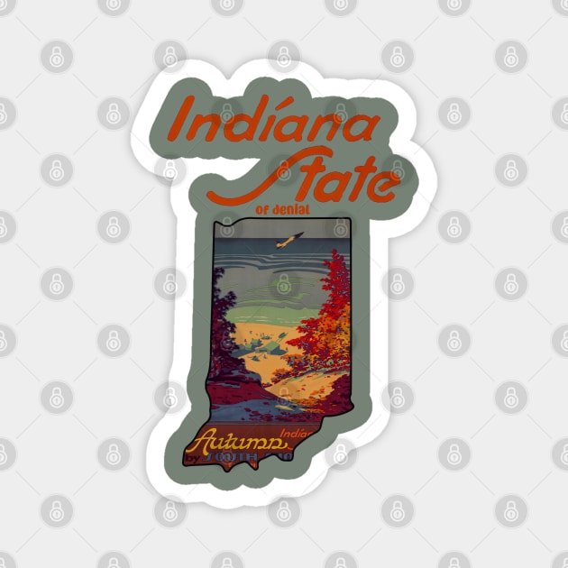 Indiana State of Denial Magnet by The Angry Possum