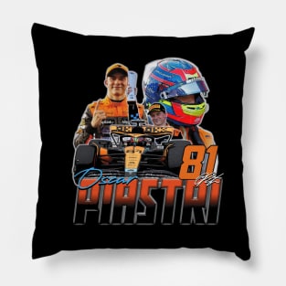 Oscar Piastri Retro Pillow