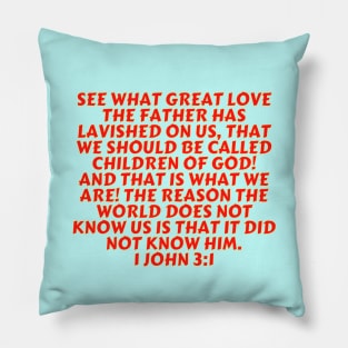 Bible Verse 1 John 3:1 Pillow