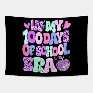 In My 100 Days of School Era Groovy 100th Day of School 2024 Tapestry