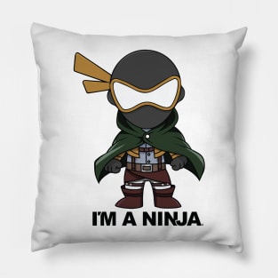 I'M A NINJA Cosplay 46 on white Pillow