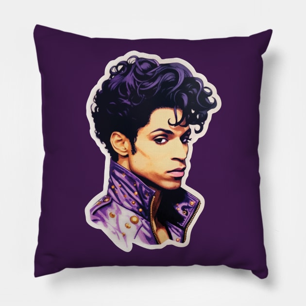 Prince Tribute Portrait Pillow by Geektastic Designs