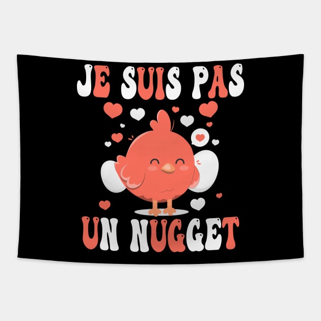 Je Suis Pas Un Nugget Cuisine Végan Homme Femme Enfant Tapestry by NaniMc