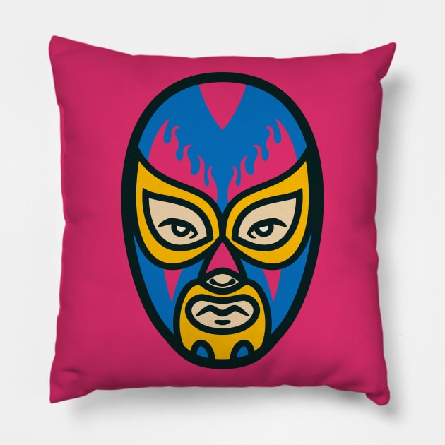 Luchador Cartoon Head Pillow by SLAG_Creative