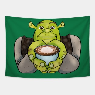 Ogre with Coffee Tapestry