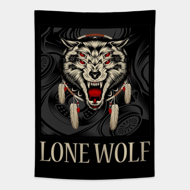 Lone Wolf Tapestry by black8elise