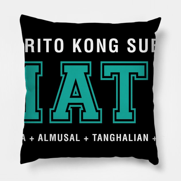 Filipino Phrase MATH Merienda Almusal Tanghalian Hapunan Favorite Subject Design Gift Idea Pillow by c1337s