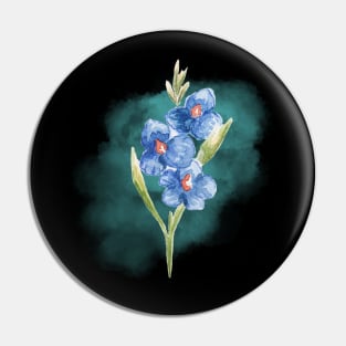 Gladioli Filipino flower Hand-painted Watercolor Pin