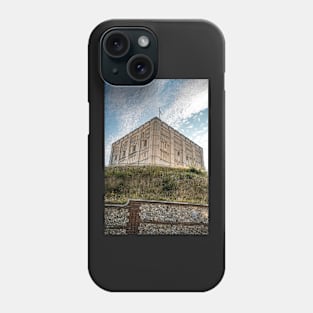 Medieval castle on the hill, Norfolk Phone Case