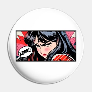 Kora! Strong Anime Girl Manga Panel Pin