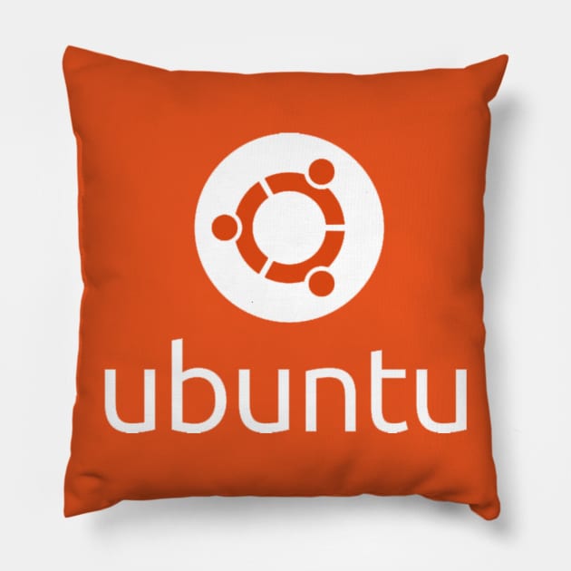 Ubuntu Authentic Logo Pillow by mangobanana