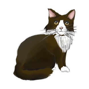 Sitting Tuxedo Cat T-Shirt