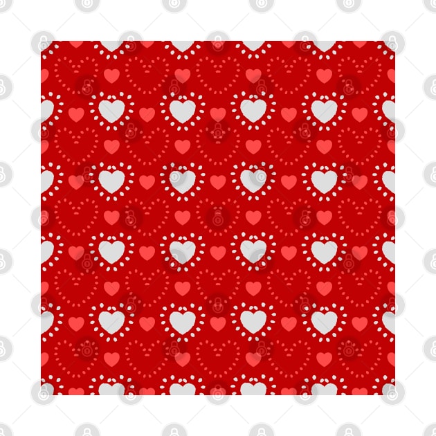 A seamless vector pattern of a heart. a textural vibe that is both contemporary and chic. A vibrant background dotted with heart symbols V.3 by JunThara
