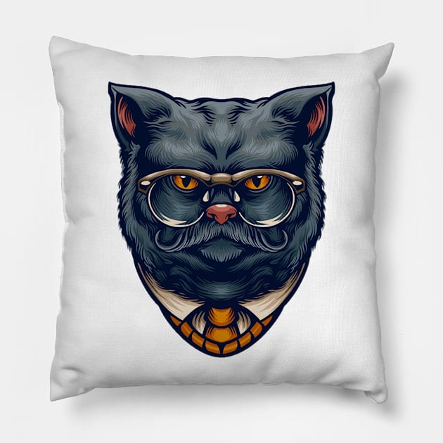 cat boss Pillow by GAGO5