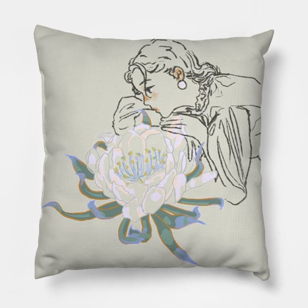 Flowers Pillow by Aynur Albayrak