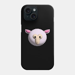 3d sheep face Phone Case