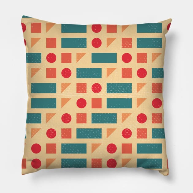 Simple Shapes Code Pillow by freshinkstain