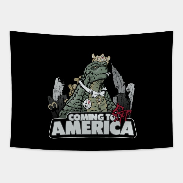 Coming to Eat America Tapestry by ckdstudios