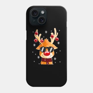 Funny reindeer Rudolf for a Christmas lover Phone Case