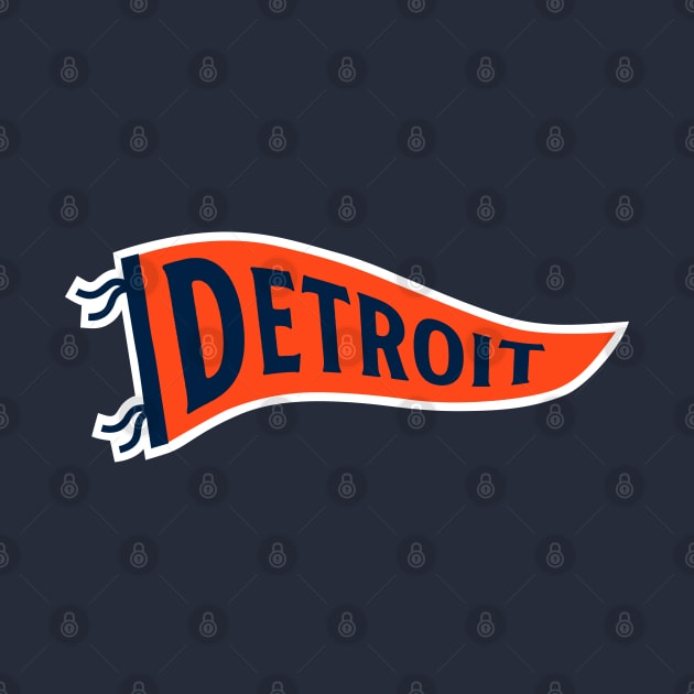 Detroit Pennant - Navy 1 by KFig21