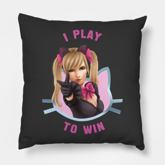 I play to win Pillow by LucyBreeze