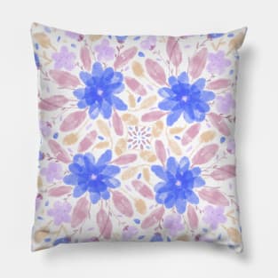 Purple floral garden Pillow