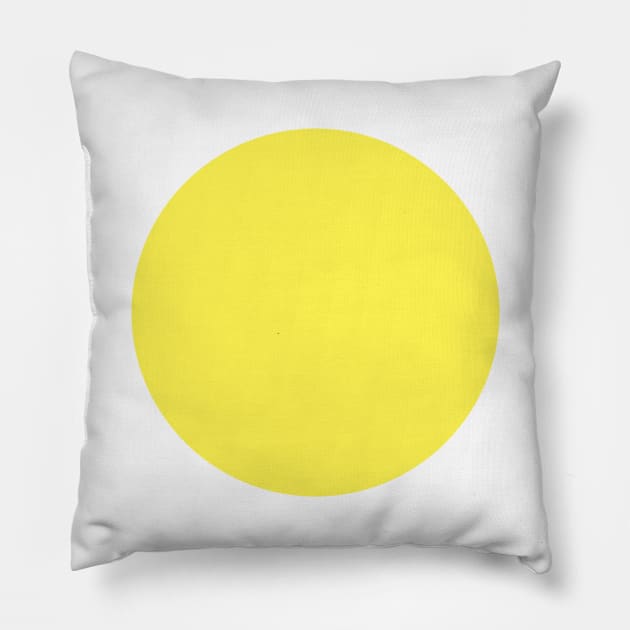 Yellow Circle Pillow by La Lemonella