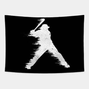 Baseball Batter Illustration Tapestry