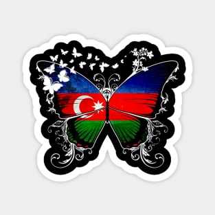 Azerbaijan Flag Butterfly Magnet