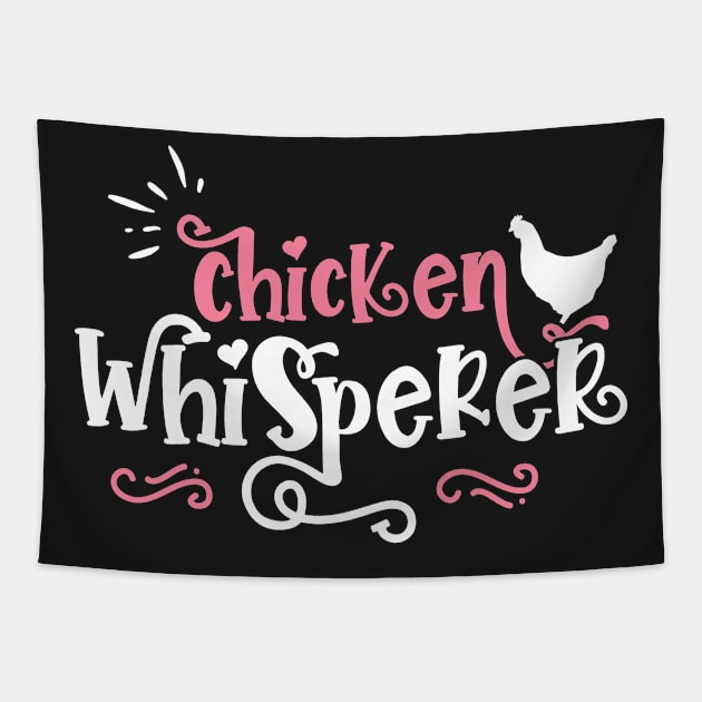 Chicken Whisperer - Cute Farmer design Tapestry by theodoros20