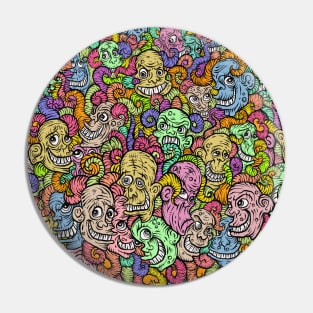 Mixed Faces Pin