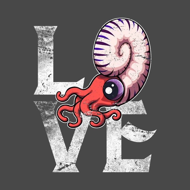 Love Fossils Archaeologist Gift Cool Ammonite Design by roarr